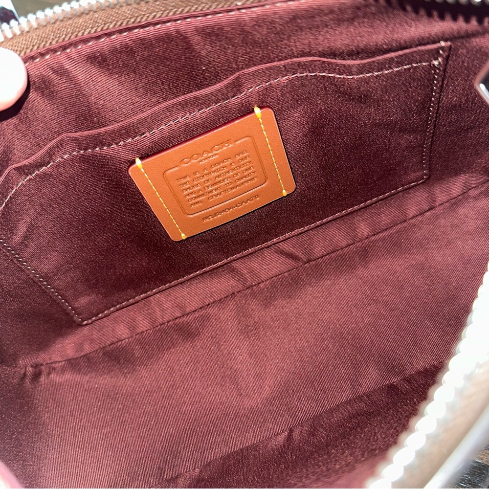 Coach Teri Shoulder Bag In Signature Canvas With Bow Print - Picture 11 of 13